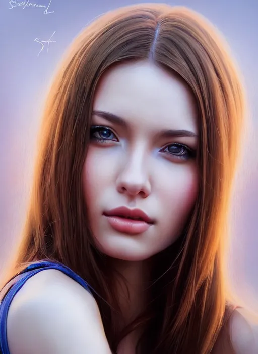 Image similar to photo of a gorgeous young woman in the style of stefan kostic, realistic, sharp focus, 8k high definition, insanely detailed, intricate, elegant, art by stanley lau and artgerm