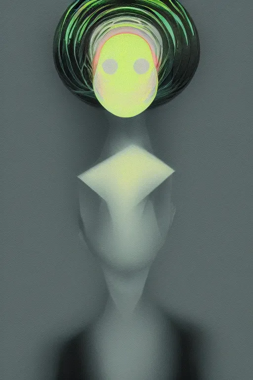 Image similar to woman wearing oculus and digital glitch head edward hopper and james gilleard, zdzislaw beksisnski, higly detailed