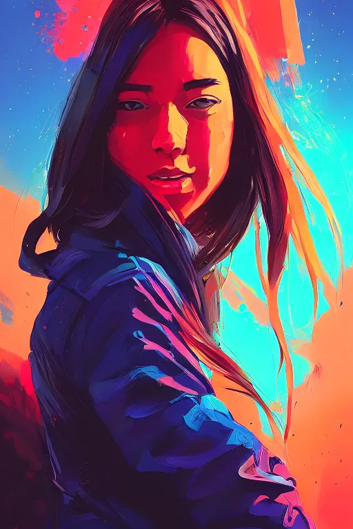 Image similar to portrait of the freedom dive girl, by alena aenami, by ross tran, digital art painting