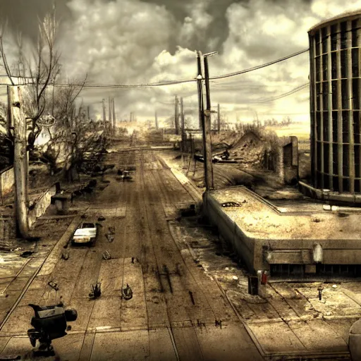 Prompt: fallout 3 concept art photography