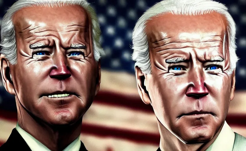 Image similar to joe biden in markrath, skyrim, a photorealistic painting