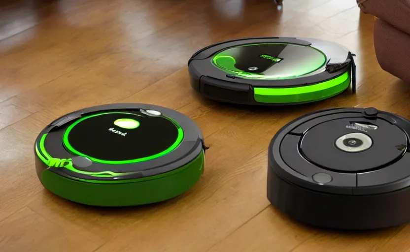 Prompt: A roomba sets of on an epic fantasy quest