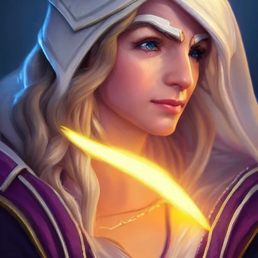 Image similar to portrait of jaina proudmoore amazing details 8 k beautiful ultra realistic sharp focus cinematic lightning highly detailed, digital painting, artstation, concept art, smooth, sharp focus, illustration sozomaika