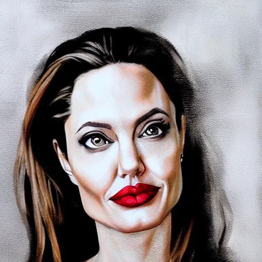 Image similar to “Angelina Jolie portrait, Kristen Reichert”