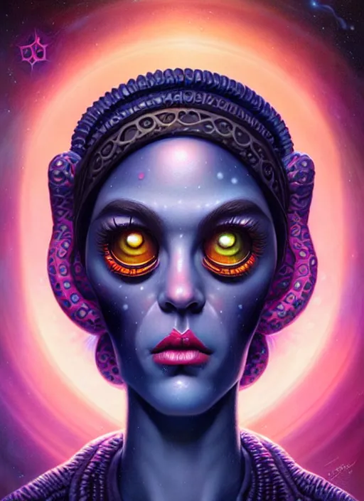 Image similar to cosmic lovecraft random portrait, pixar style, by tristan eaton stanley artgerm and tom bagshaw.