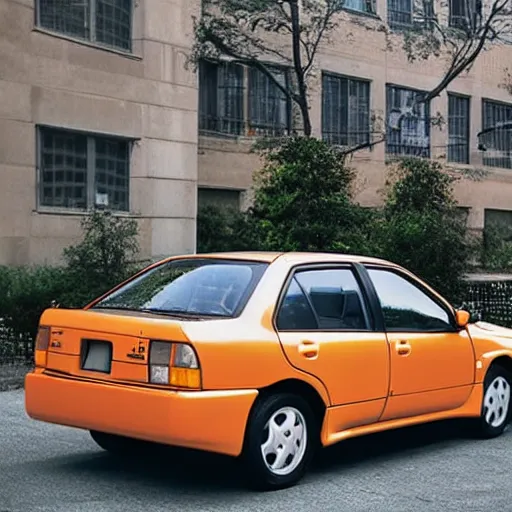 Image similar to 1995 Mitsubishi Lancer, city views, professional photography