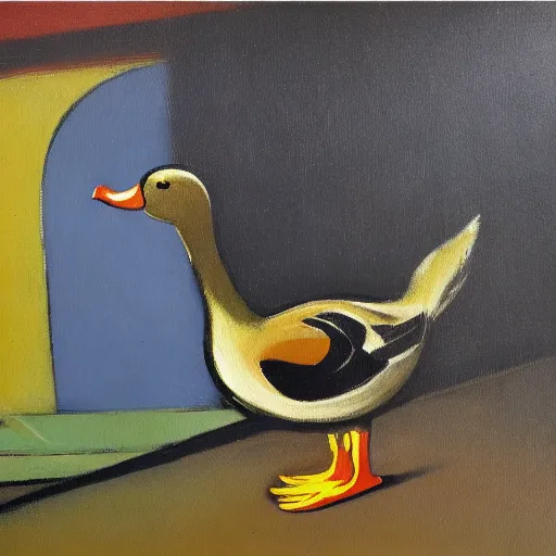 Image similar to a duck on the prowl oil painting graham sutherland