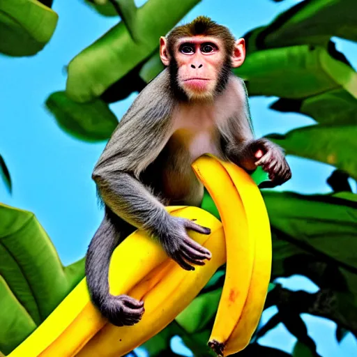 Image similar to monkey surfing on a banana