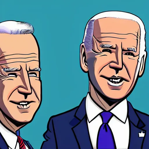 Image similar to joe biden used as test subject by evil aliens, illustration, full color, art by greg rutkowki,