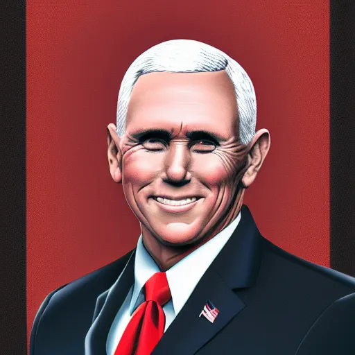 Prompt: mike pence as a lizard person, digital art, 4k