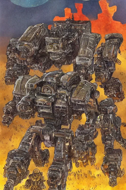 Image similar to inorganic battle robot army, art by frank hampson and shawn mcmanus, trending on artstation, photorealistic, watercolor painting, manga