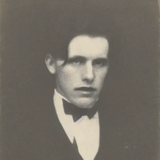 Image similar to headshot edwardian photograph of john linnell, 1 9 2 0 s, sinister, evil, realistic face, 1 9 1 0 s, grainy, victorian, soft blur