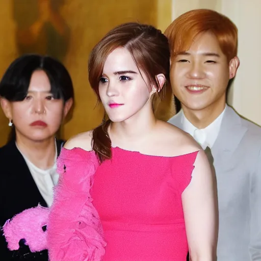 Prompt: portrait photo of president emma watson, korean kpop star in blackpink, photo by pete souza