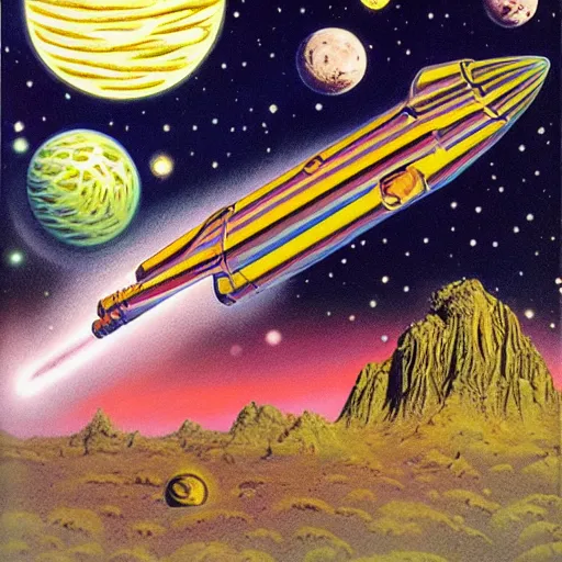 Image similar to Liminal space in outer space by Kelly Freas