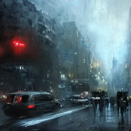 Prompt: Cthulhu attacking a city. Epic, terrifying, dramatic. Painting by Jeremy Mann