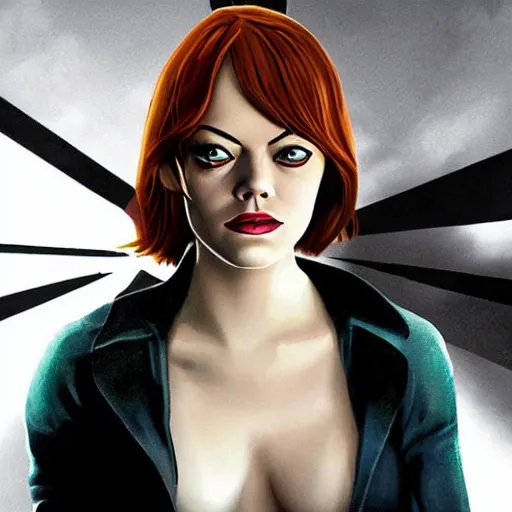 Image similar to emma stone as aeon flux