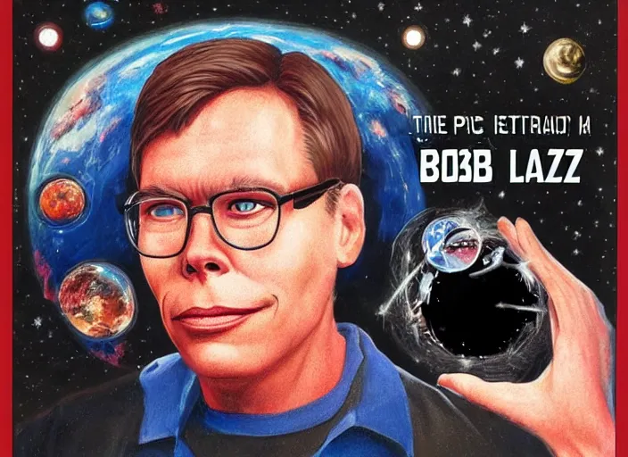 Image similar to an epic concept masterpiece of bob lazar existing in his own mind