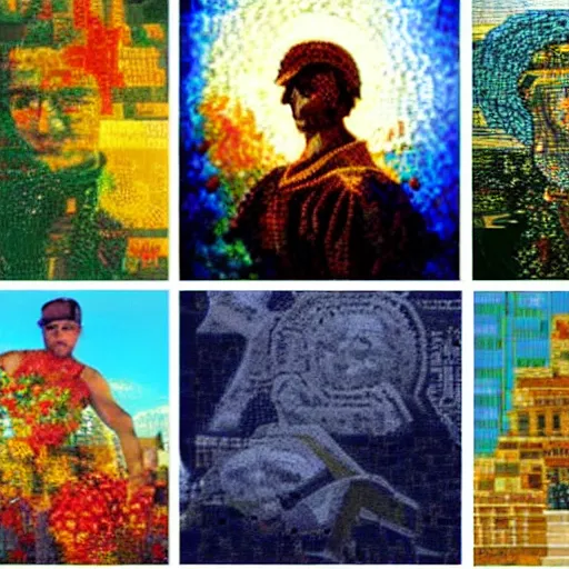 Prompt: a mosaic of inspiring ai rendered image