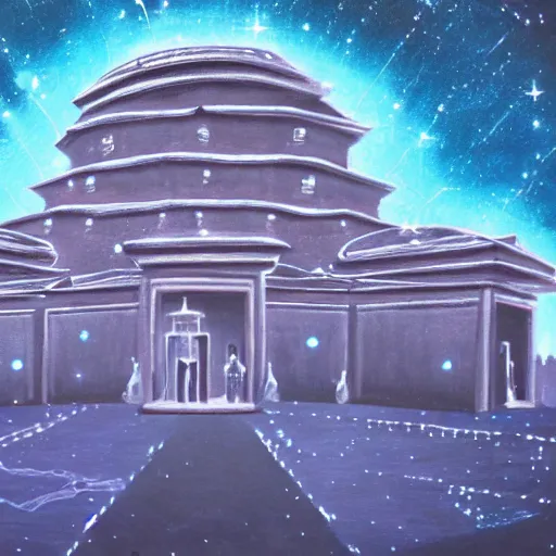 Prompt: a cosmic temple