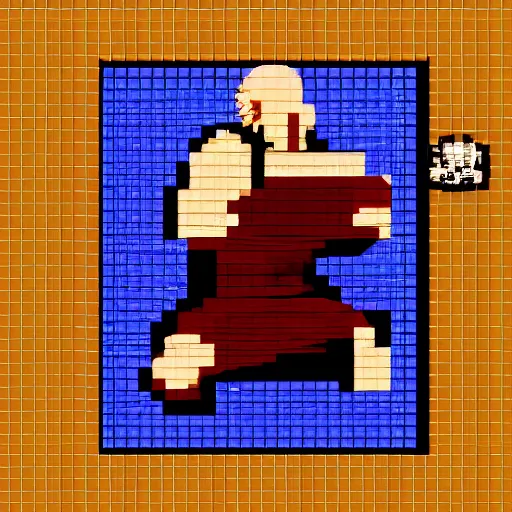 Prompt: wizard fighting urien street fighter 3rd strike pixel art aegis reflector