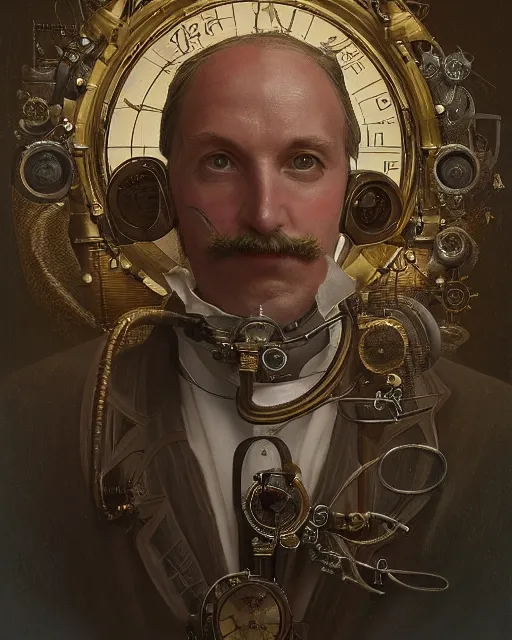 Image similar to amazing portrait of victorian man scientist, steampunk, highly detailed, intricate, ornate, symmetry, golden ratio, photorealistic, 8k, very sharp details, by rutkowski and stalenhag, modern sci-fi photo