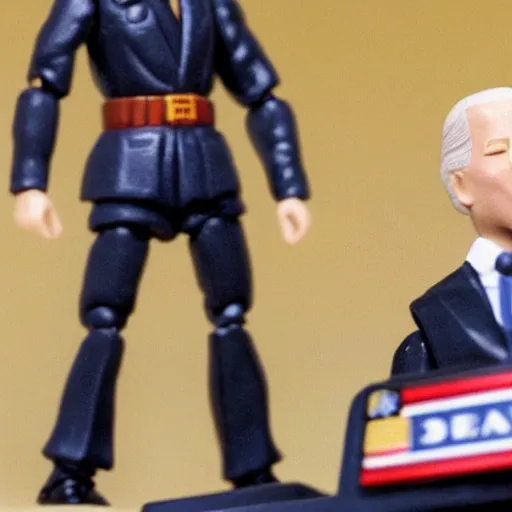 Image similar to joe biden asleep as a 9 0 s action figure playset