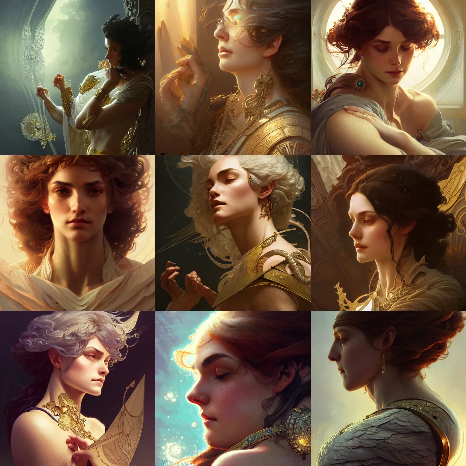 Prompt: Archimedes dreaming, closeup, D&D, fantasy, intricate, elegant, highly detailed, digital painting, artstation, concept art, matte, sharp focus, illustration, art by Artgerm and Greg Rutkowski and Alphonse Mucha