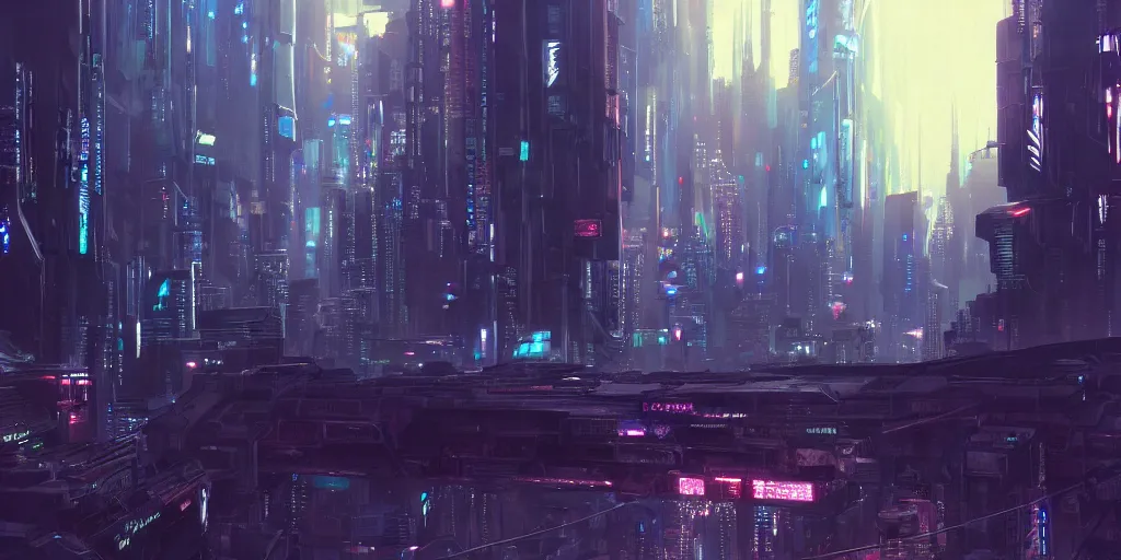 Image similar to a cyberpunk landscape by makoto shinkai, highly detailed digital art, trending on artstation