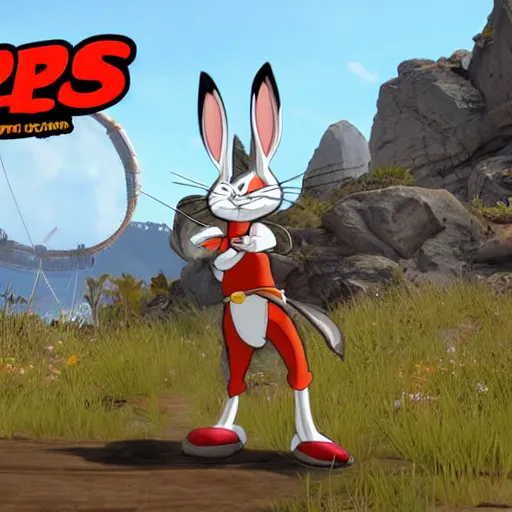 Image similar to bugs bunny screenshot from apex legends play of the game