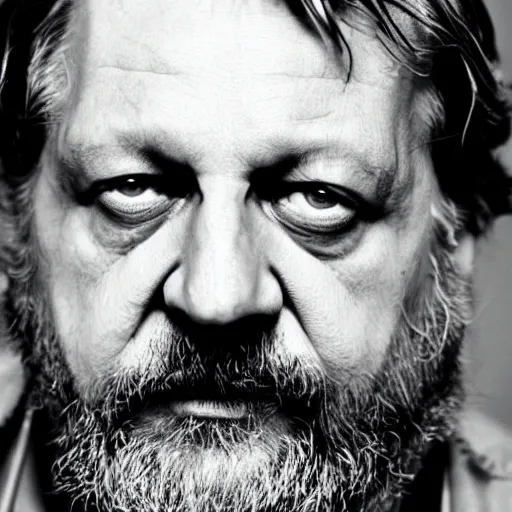 Image similar to slavoj zizek as the villain in christopher nolan's next blockbuster film