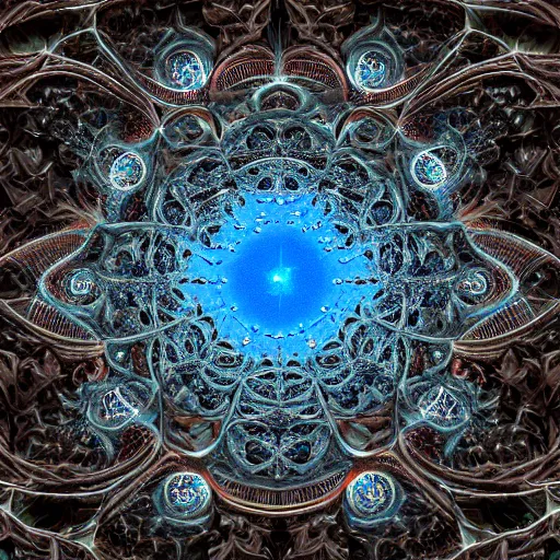 Prompt: a beautiful 3 d render of a sprawling intricate fractal populated by mandelbrot fractals by android jones, unreal engine, octane render, soap carving, volumetric lighting, dynamic lighting, dramatic lighting, high contrast, concept art, carved marble, opalescent, sacred geometry, religious, angelic, magic realism, catholicpunk, stark, trending on artstation