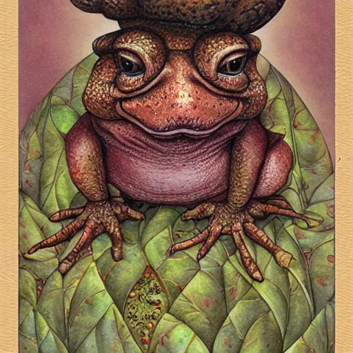 Image similar to Portrait of Toad, artwork by Daniel Merriam,