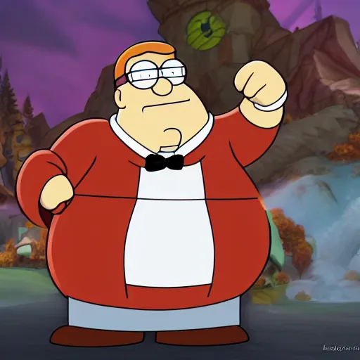 Prompt: peter griffin from family guy as a champion in league of legends, champion showcase, league of legends screenshot, character design, deviantart, reddit