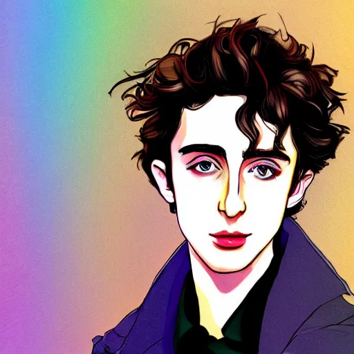 Prompt: portrait of timothee chalamet, anime style