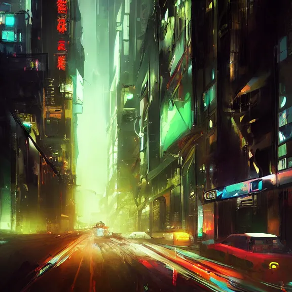 Image similar to a painting in the style of stephan martiniere and in the style of liam wong