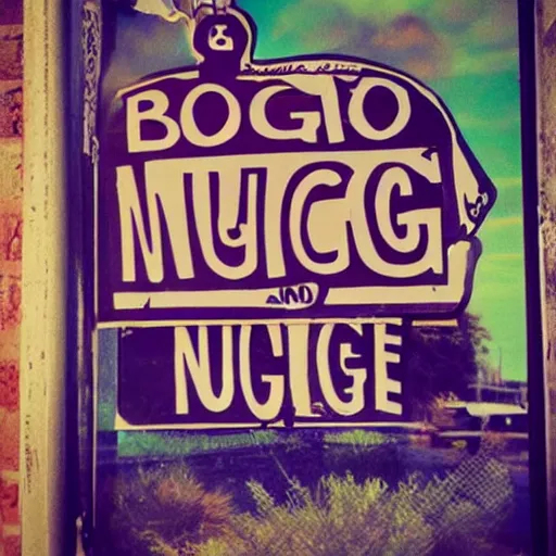 Image similar to bodega with sign saying “ bodega nugg ”