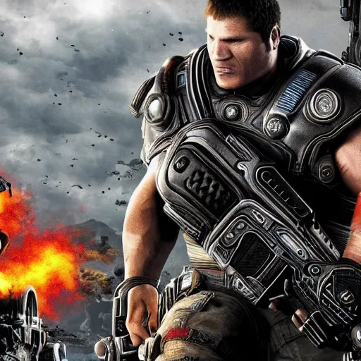 Image similar to gears of war movie 4 k detailed super realistic