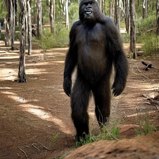 Image similar to National Geographic photo of Sasquatch in the Australian bush