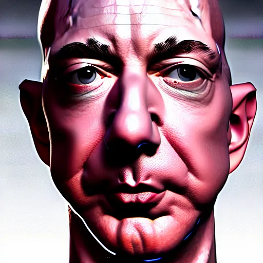 Prompt: portrait of Jeff Bezos, expressive pose, futuristic, highly detailed, digital painting, artstation, concept art, smooth, sharp focus, by caravaggio