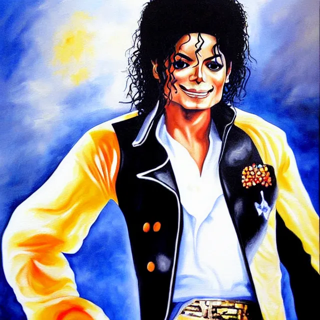 Prompt: a beautiful painting michael jackson, by alberto mielgo movie jibaro