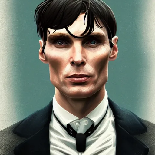 Image similar to a portrait of cillian murphy as tommy shelby, atlantis background, highly detailed, realistic face, digital art, epic, fantasy, in the style of Benjamin Bader, sharp, artstation