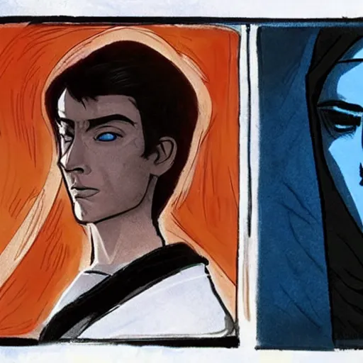 Image similar to paul atreides from dune, bright blue eyes, pensive, wearing still suit, sleek futuristic armor, cape, mughal art, farrukh beg, abd al - samad, mir sayyid ali.