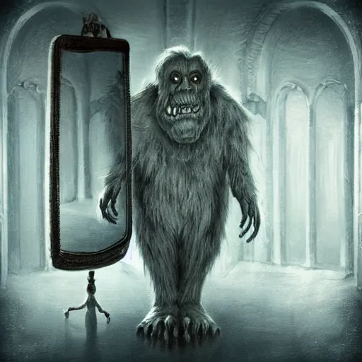 Prompt: the monster in the mirror