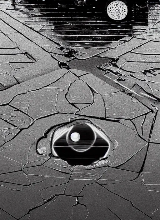 Image similar to a very detailed robot, bent over the reflection in a puddle, black and white, manga, perfectly face, highly detailed, masterpiece, artstation, golden ratio, soft light, perfect intricate highly detailed, detailed, painting by jemes jean, digital lines, 8 k