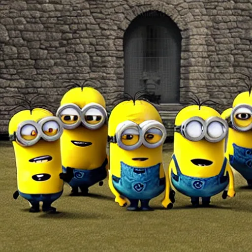 Image similar to minions playing quidditch