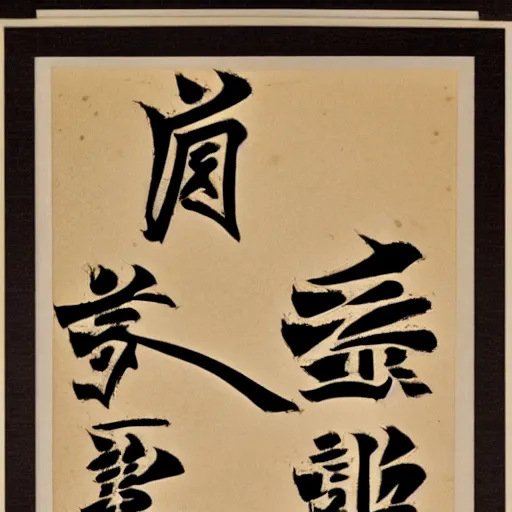 Prompt: caligraphy of the japanese character 気