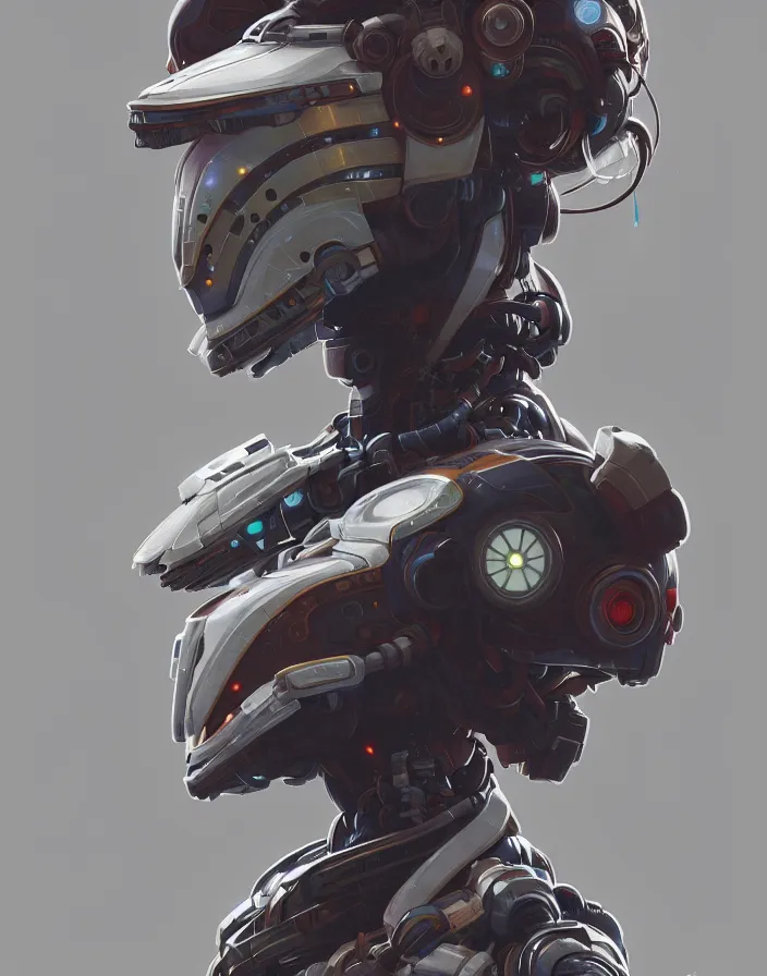 Image similar to symmetry!! portrait of a robot astronaut, floral! horizon zero dawn machine, intricate, elegant, highly detailed, digital painting, artstation, concept art, smooth, sharp focus, illustration, art by artgerm and greg rutkowski and alphonse mucha, 8 k