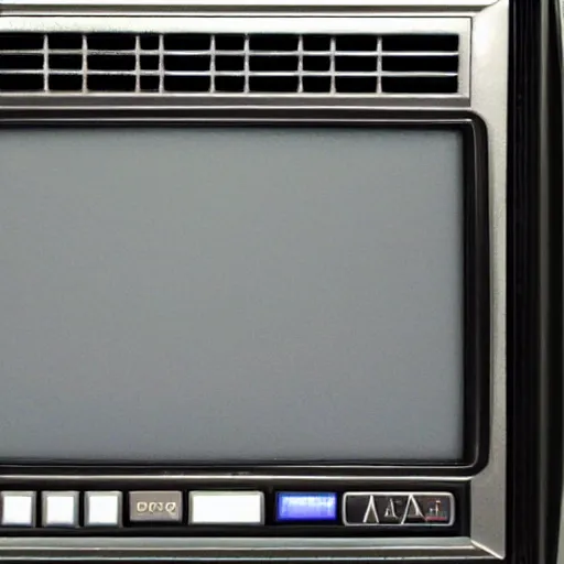 Image similar to crt television screen, inside of a refrigerator, radio, antenna, technology, stereo system