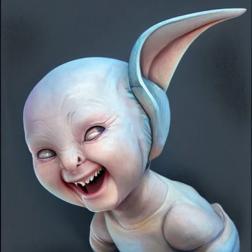 Prompt: happy and cute face of baby alien made by nebula space, face only, model shot, big eyes, big smile, pencil drawing, pastel, smooth, soft lights, by marc simonetti