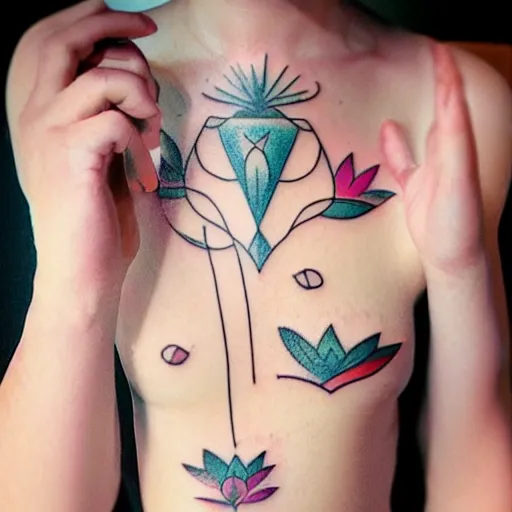 Image similar to small lotus tattoo